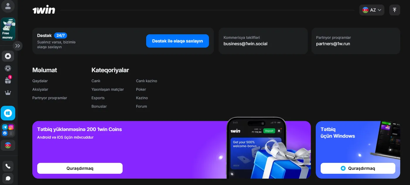 1Win app ilə mobil oyunun üstünlükləri